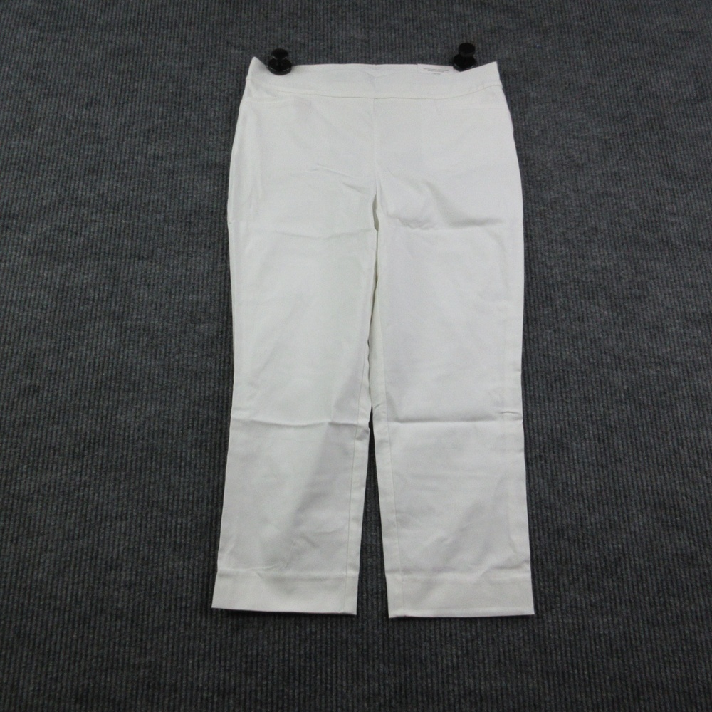 Chico's Pants Womens 2 White Brigitte Slim Leg Cropped So Slimming 34x24* NWT